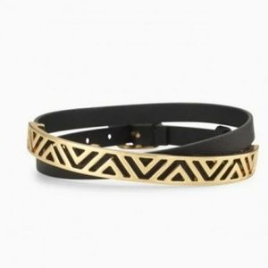 Stella and Dot black and gold wrap bracelet